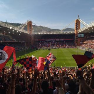 #Genoa #OnlyOneYear #SerieA The dream comes true: together with my son, his first time in Marassi, we came from Zurich hoping with all our hearts to enjoy live the greatest moment: @genoacfc back to Serie A in a wonderful atmosphere of joy and celebration!